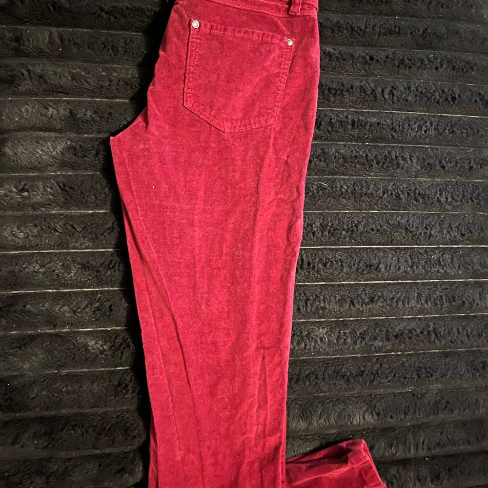 LC Lauren Conrad Women's Red Straight Leg Jeans
